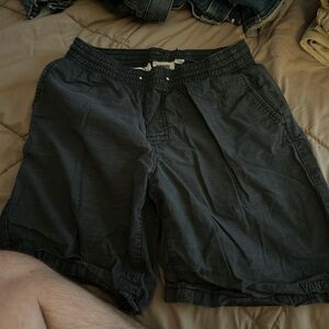 Vans Black Athletic Shorts with Elastic Waistband